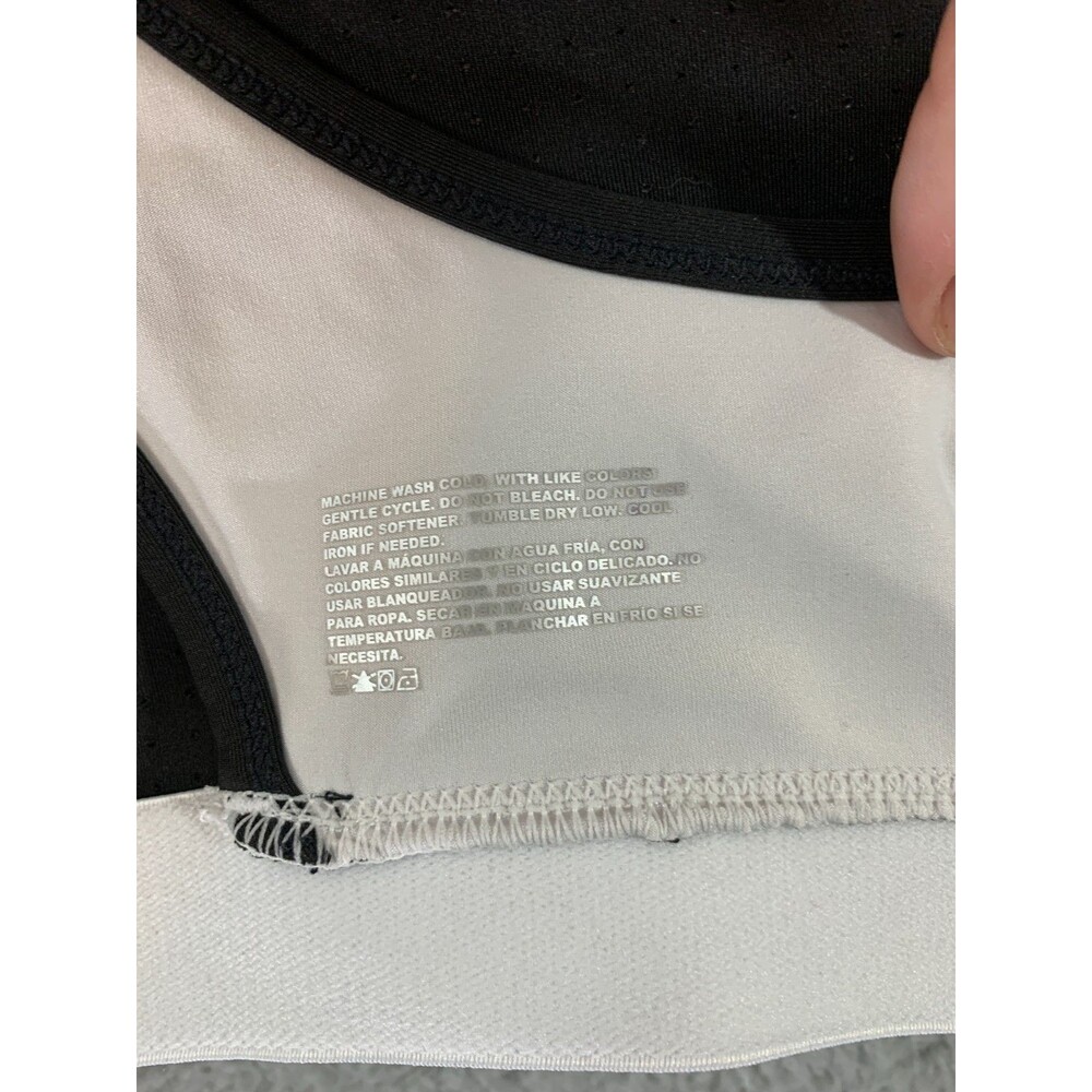 Women's Avia Athletic Top Sports Bra Large (L) 12-14 Black White - Picture 4 of 7